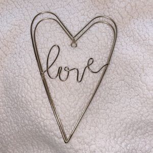 “Love” wall decor - gold